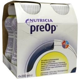 Nutricia Pre-op medical diet food in 200ml bottles, pack of four, designed for pre-surgical nutritional support.