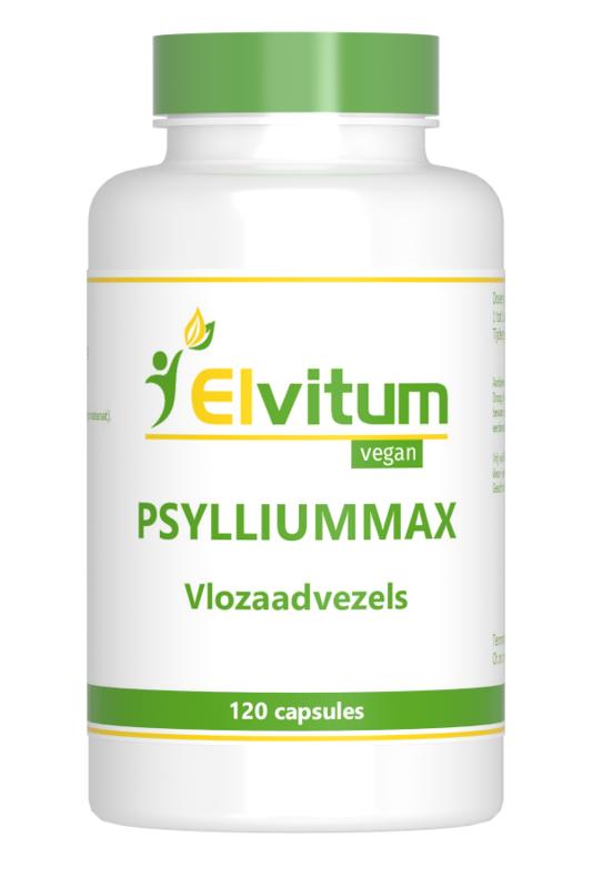 Elvitum  Psylliummax vlozaadvezels 120 Vegetarische capsules