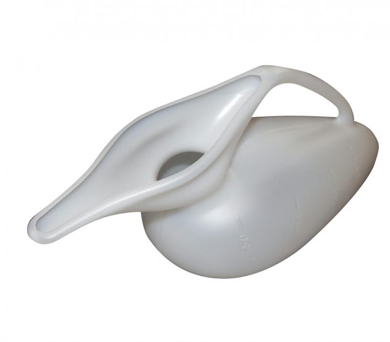 Able 2 women's urinary collection bag with catheter, showing the transparent plastic bag and tubing for urine drainage.