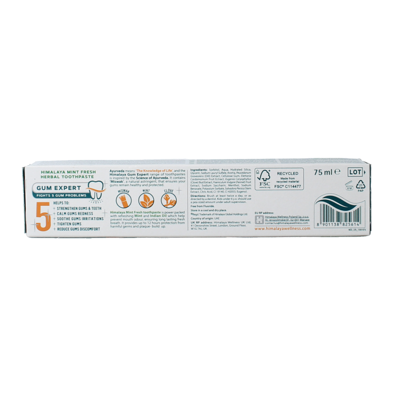 Himalaya Tandpasta  kruiden mint fresh 75 Milliliter