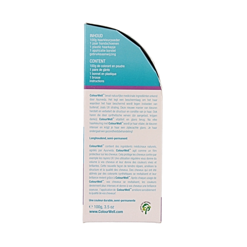 Colourwell 100% Natuurlijke haarkleur donker kastanje bruin 100 Gram