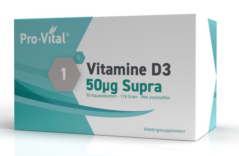 Pro-Vital Vitamine D3 50mcg supra 90.00 Kauwtabletten