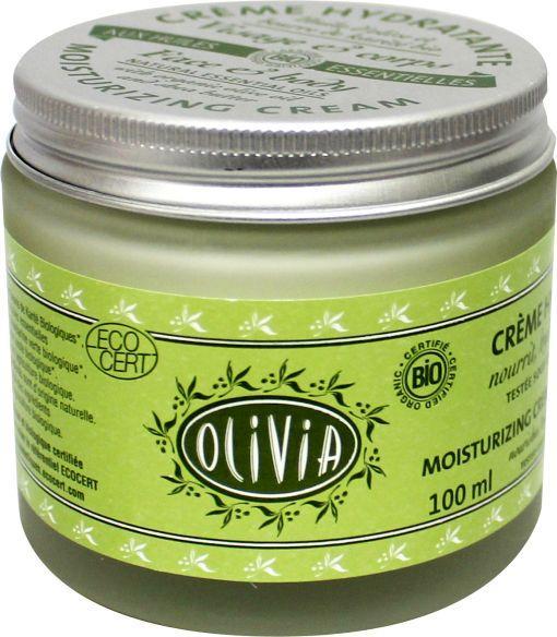 Marius Fabre Olivia moisturizing cream jar, 100ml, body care product with creamy texture, designed for nourishing skin.