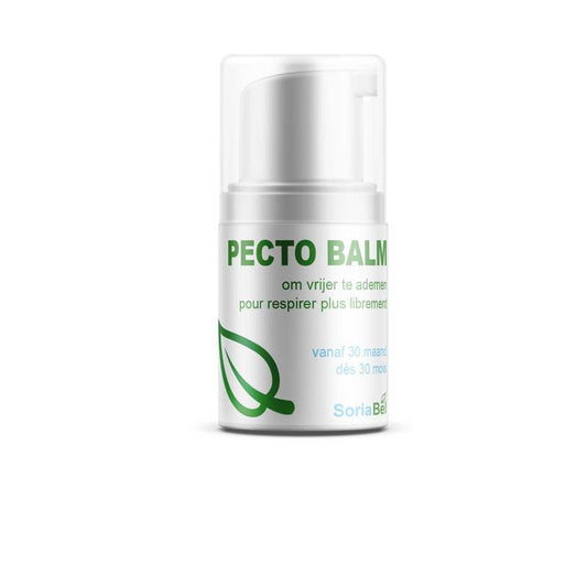 SoriaBel Pecto balm 50g, nasal care and inhalation product, featuring a small container with blue and white packaging.