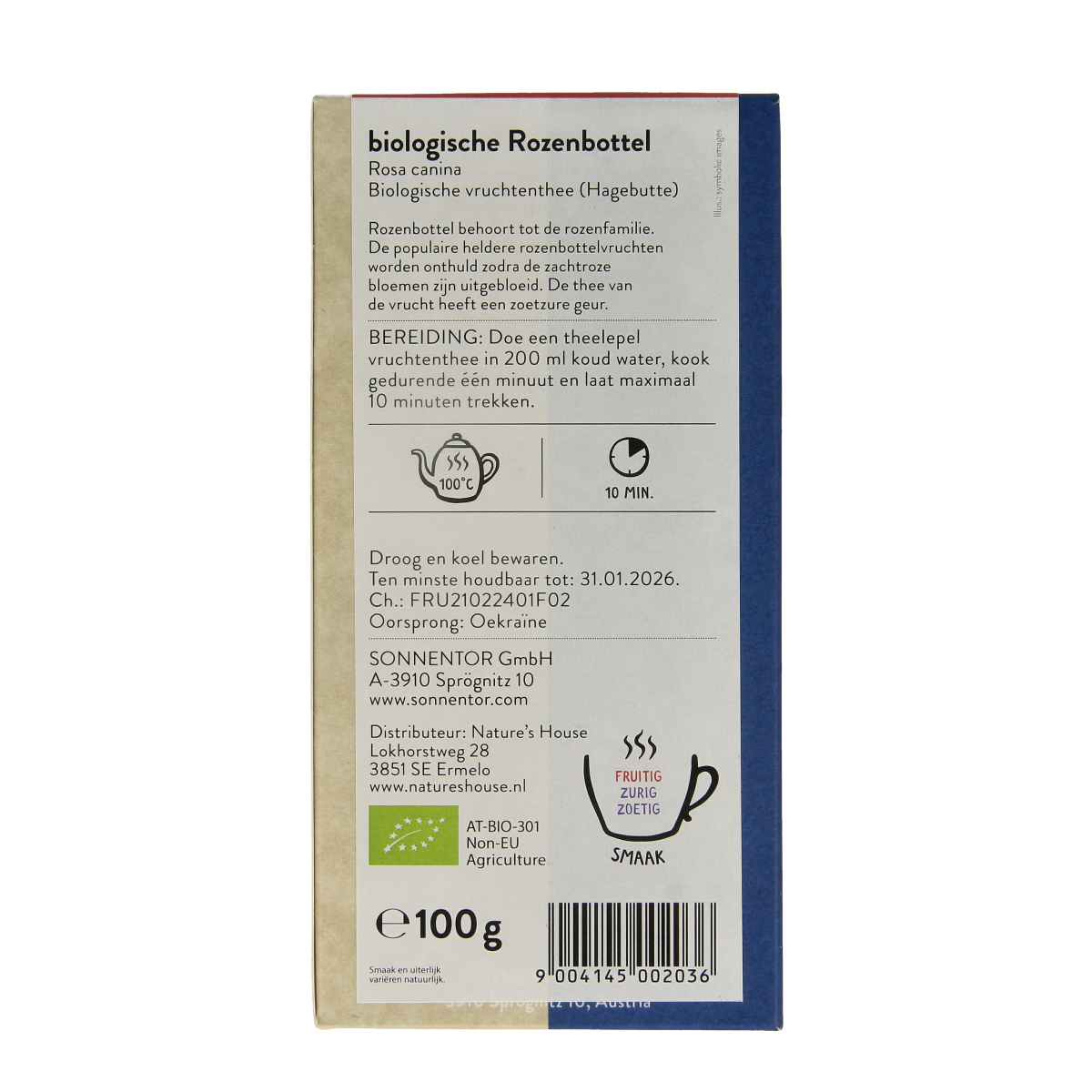 Sonnentor Rozenbottel thee los bio 100.00 Gram