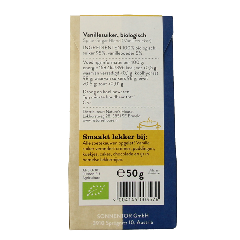 Sonnentor Vanillesuiker bio 50 Gram