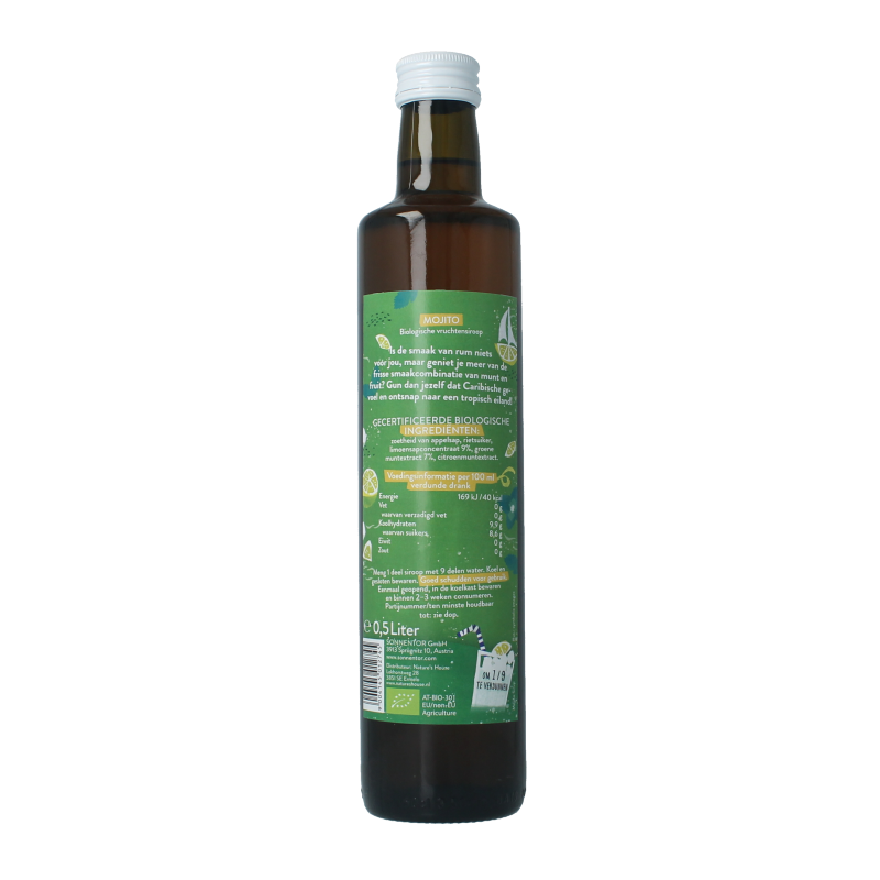 Sonnentor Mojito mocktail siroop alcoholvrij bio 500 Milliliter