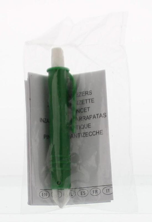 Mainit plastic tick and bite tweezers for removing insects, featuring a durable design and ergonomic grip.