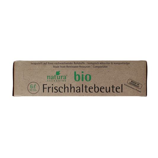 Biomat Natura compost lunchzakken, 6-liter household trash bags, 20 pieces, biodegradable waste disposal, eco-friendly design