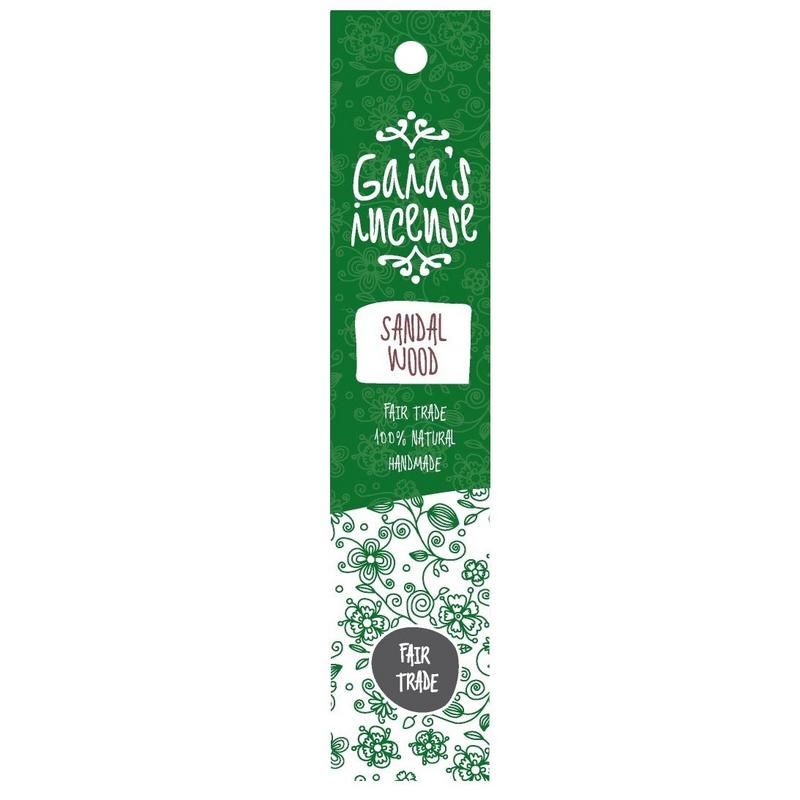 Gaia's Incense Wierook sandelwood 15.00 Stuks
