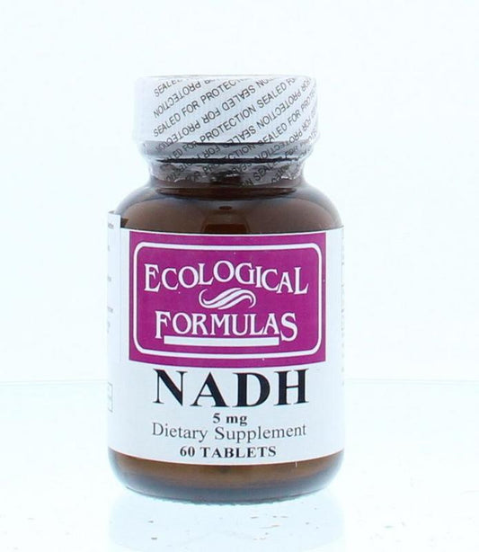 Ecological Form NADH 5mg dietary supplement tablets, 60-count, natural vitamin supplement with ecological ingredients.