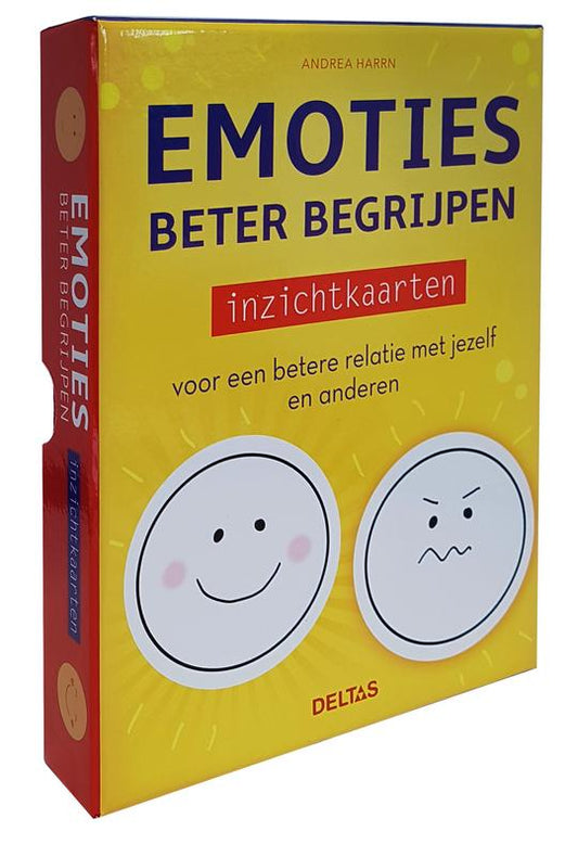 Set of Deltas Emoties inzichtkaarten, colorful emotion cards for better understanding of feelings and emotional awareness.