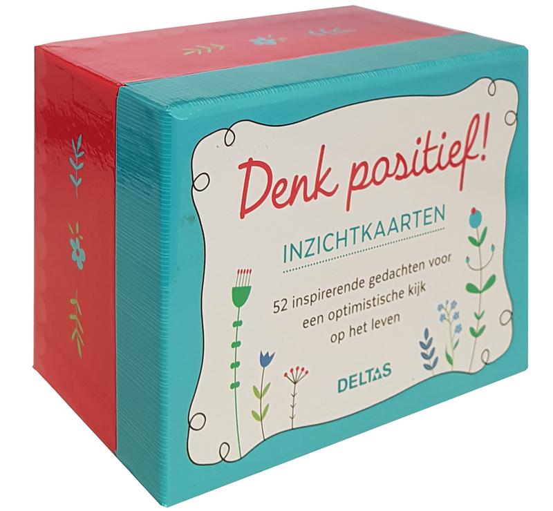 Set of Deltas Denk positief inzichtkaarten 1.00, colorful cards designed to promote positive thinking and mental clarity.