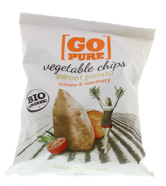 Go Pure Chips sweet potato tomato & rosemary bio 80.00 Gram