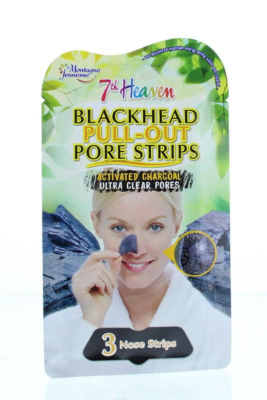 Montagne 7th Heaven gezichtsmasker charcoal pore strips 3.00 Stuks
