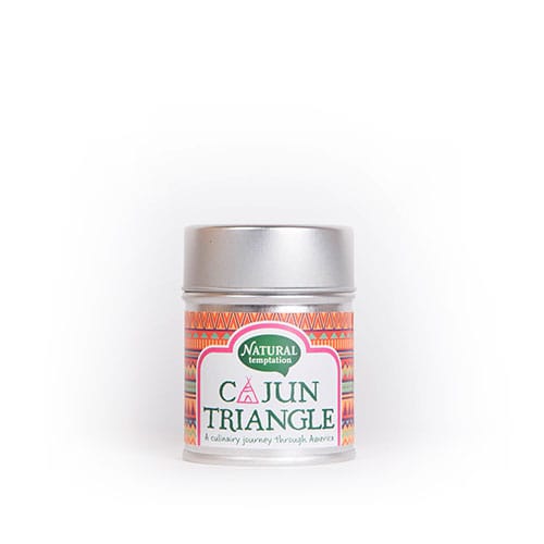 Natural Temptation Cajun triangle blikje natural spices bio 50 Gram