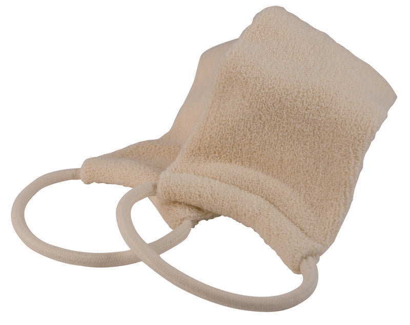 Naturae Donum bio cotton body scrub sponge, natural exfoliating sponge for skin cleansing and massage.