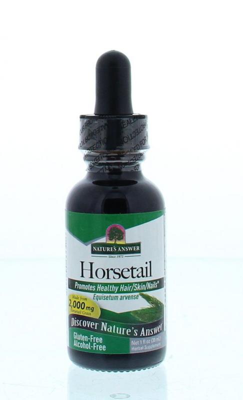 Bottle of Natures Answer Heermoes alcohol-free herbal extract in a 30ml dropper bottle, featuring herbal labeling and clear liquid inside.