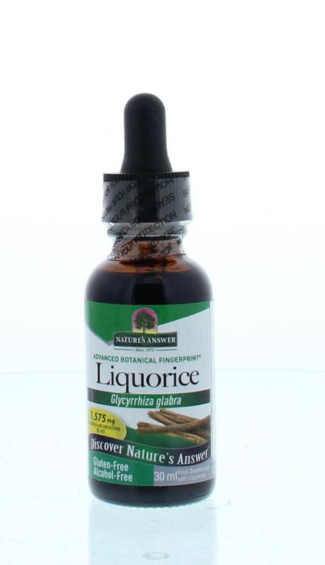Natures Answer Zoethout extract alcoholvrij in 30ml bottle, herbal supplement from natural kruidenpreparaten range.