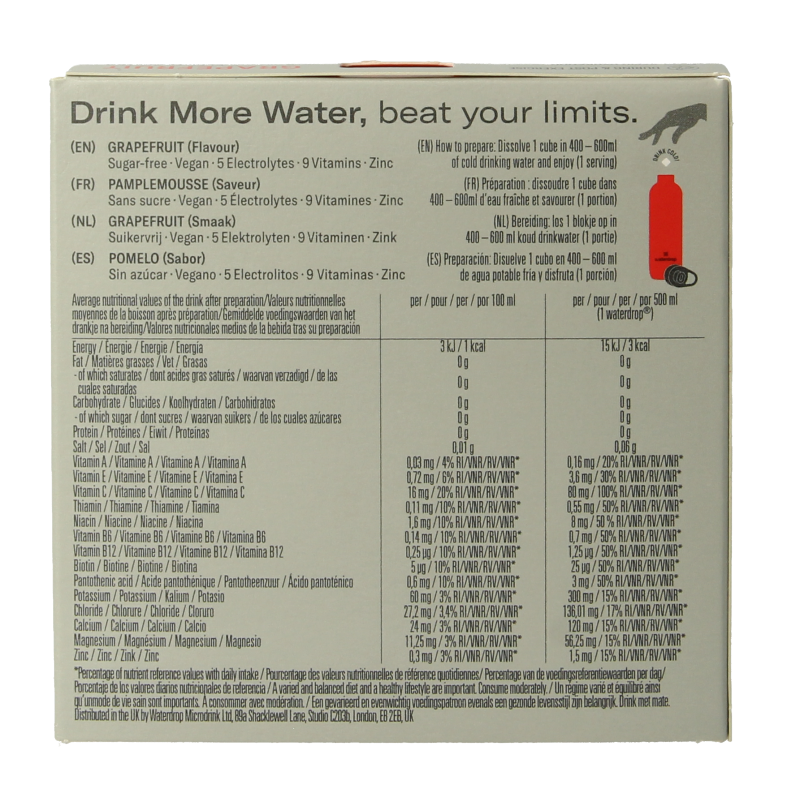 Waterdrop  Microlyte grapefruit bruistabletten 12 Stuks