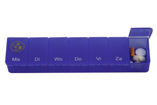 Able 2 Pillendoos 1 week transparant blauw 1.00 Stuks