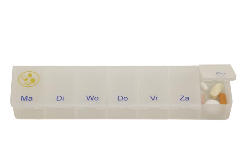 Able 2 Pillendoos 1 week transparant NL 1.00 Stuks