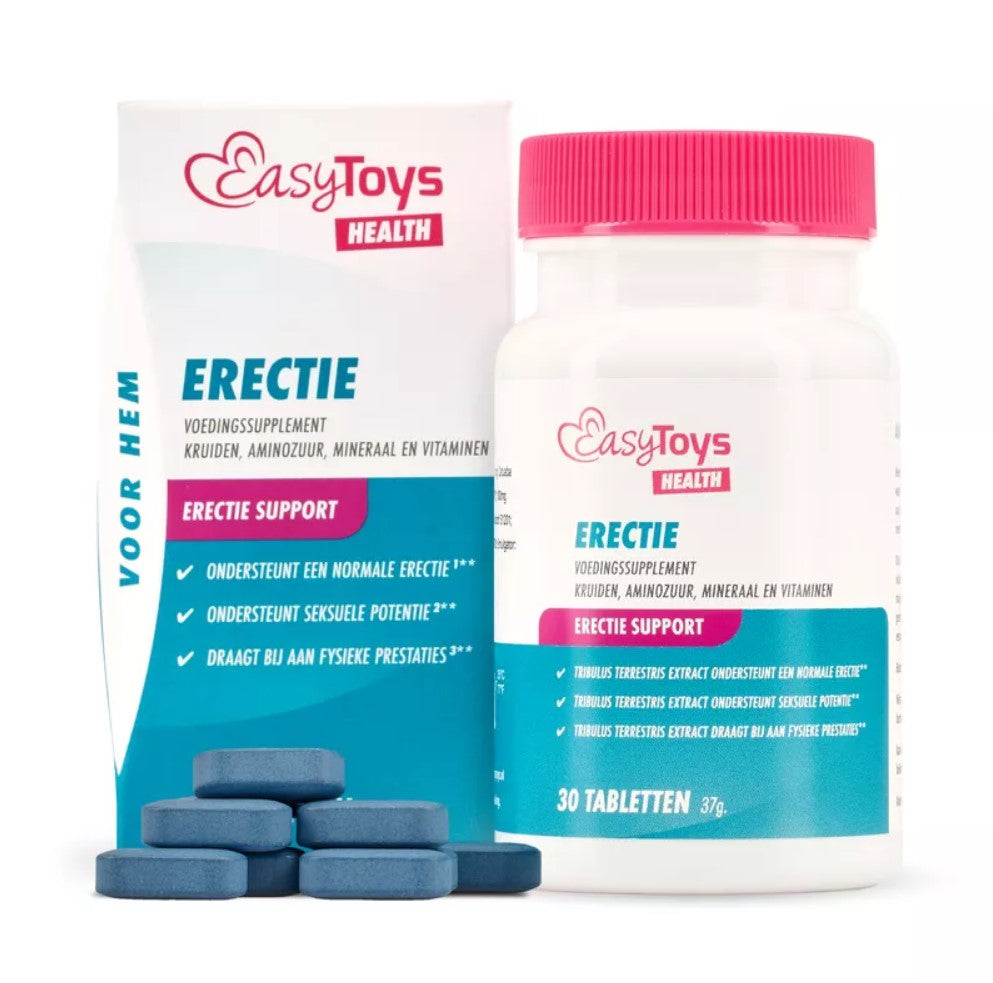 EasyToys Health Erectie man dietary supplement bottles with 30 tablets, herbal supplement for male sexual health.