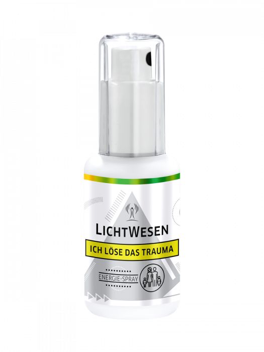 Lichtwesen Ik los het trauma op energiespray 30ml in a spray bottle, used for body care and emotional healing.