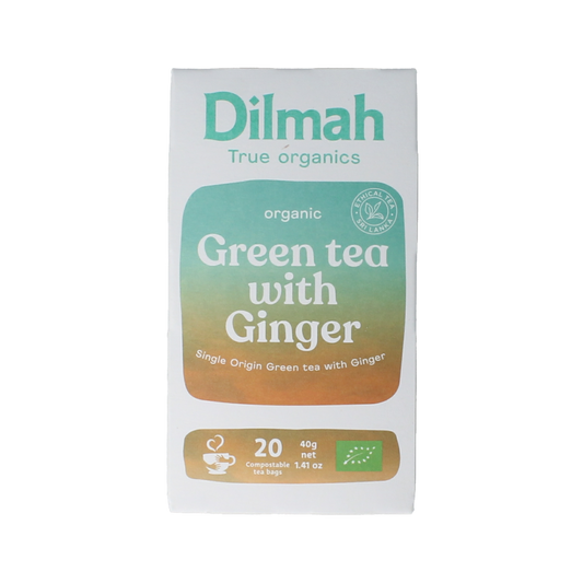 Dilmah Green tea with ginger bio 20.00 Zakjes