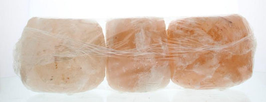 Esspo Himalayazout theelicht set of 3, natural cooking and table candles, displayed in a row on a white background.