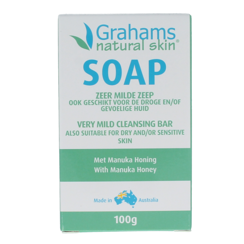 Grahams Zeep soap bar in 100 grams, showing the packaging with the Grahams brand name and product details.