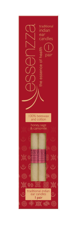 Fuss Free Nat Indian ear candles, pair of natural therapy candles for ear cleansing and relaxation, shown in the image.