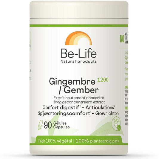 Be-Life Gember 1200 bio 90.00 Vegetarische capsules