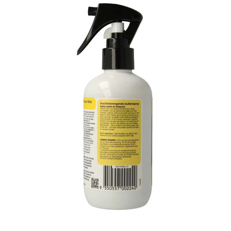Ecokid Outback Jack outdoor insect repellent spray bottle, 225ml, for preventing bites and stings during outdoor activities.