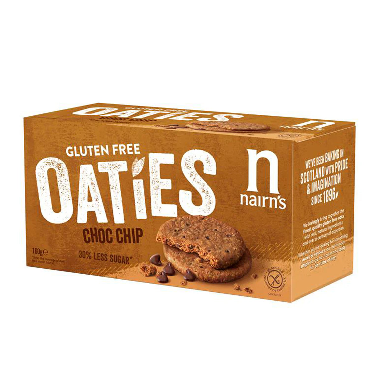 Nairns Oaties chocolate chip glutenvrij 160.00 Gram