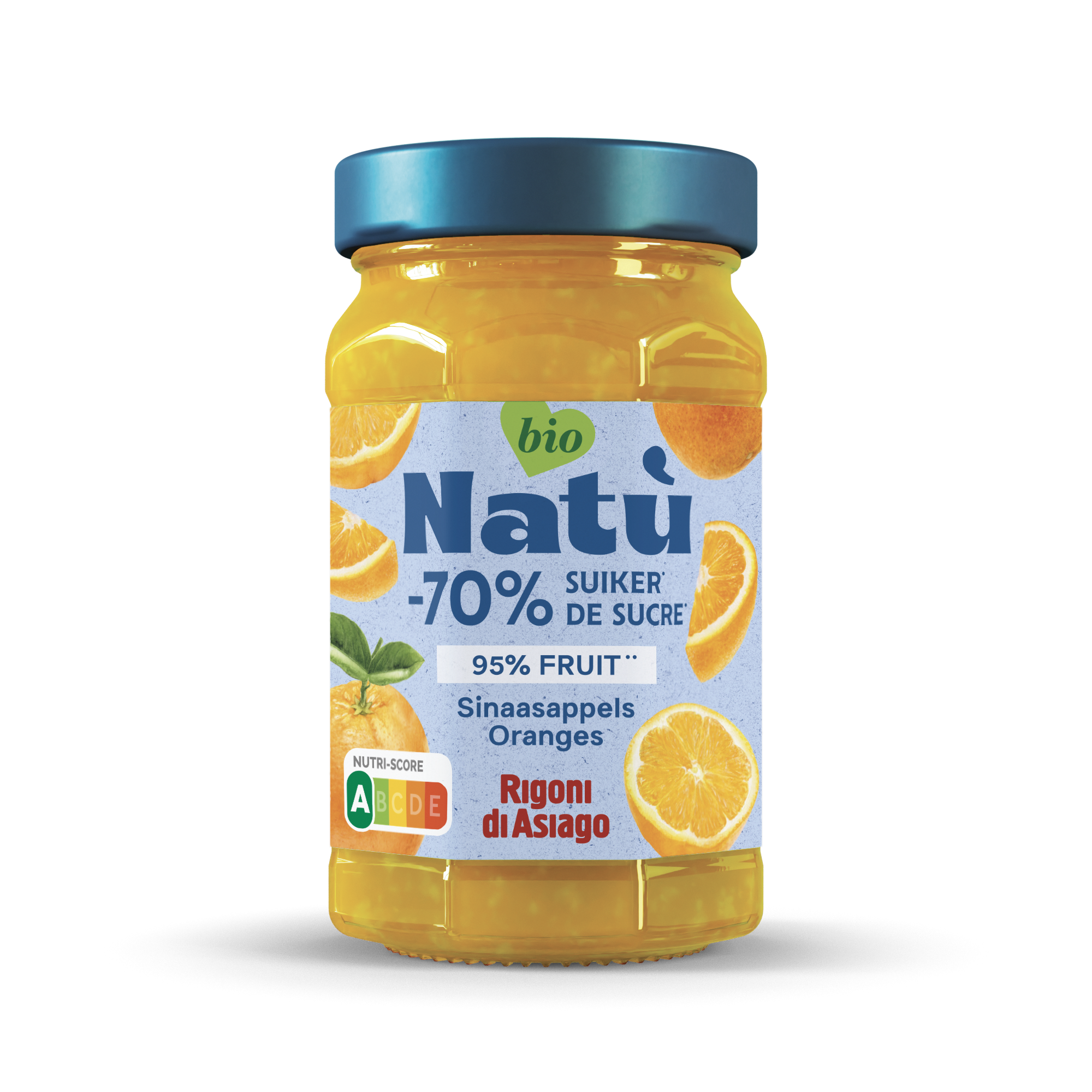 Natu Sinasappel jam -70% suiker bio 240.00 Gram