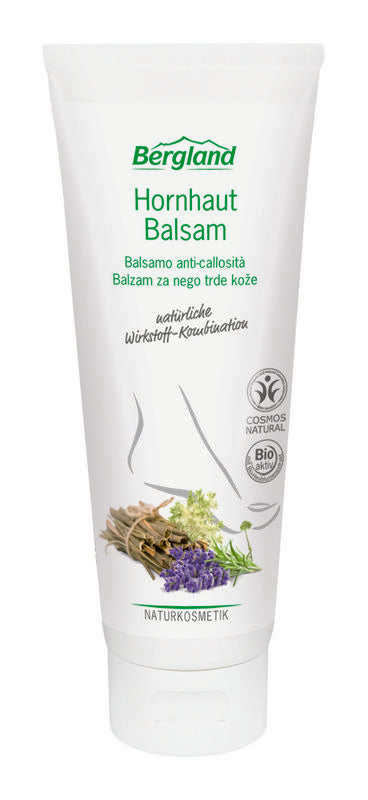 Bergland Hoornhuid balsem in a 100ml jar, natural body care product for skin nourishment and care.