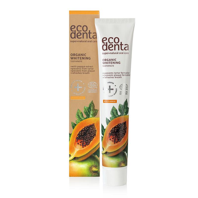 Ecodenta Tandpasta organic whitening papaja 75 Milliliter