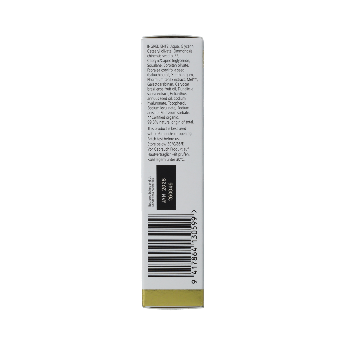 Living Nature oogverzorging oogcreme verstevigend in 10ml container, designed for gentle eye area care