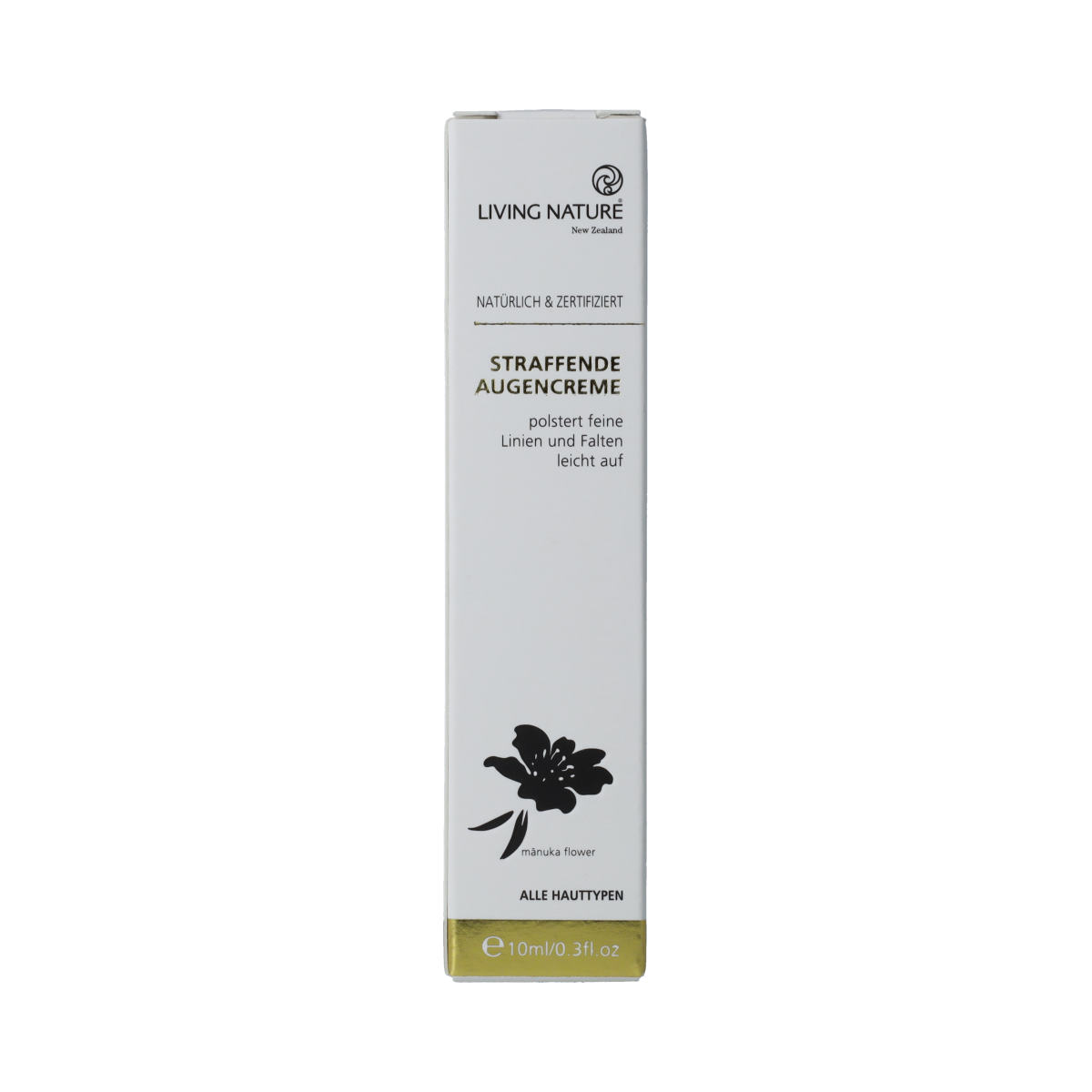 Living Nature oogverzorging oogcreme met verstevigende formule in 10 ml voor een frisse, gehydrateerde blik