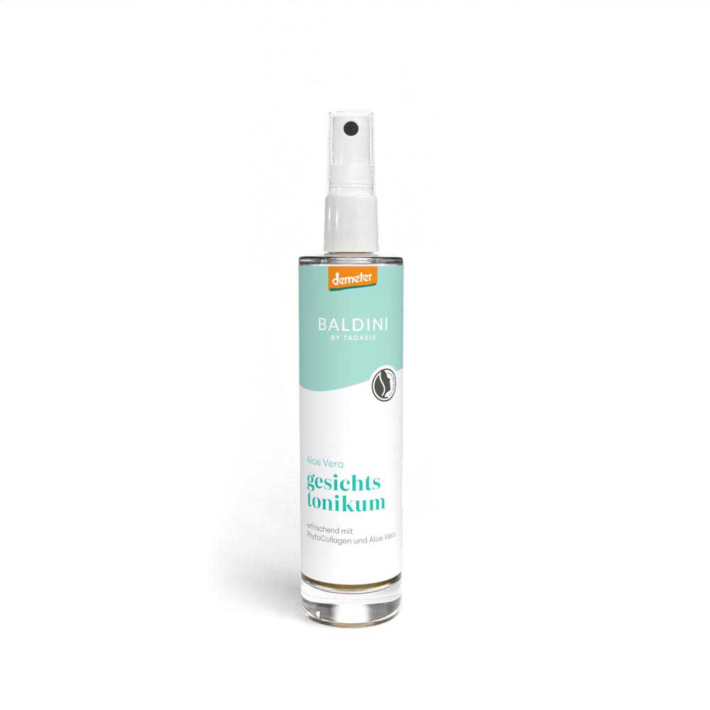 Baldini gezichtstonicum PhytoCollageen en Aloe Vera, 50ml, gezichtverzorging met natuurlijke ingrediënten in een glazen fles