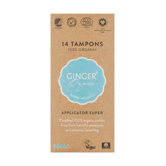 Ginger Organic Tampon super met applicator 12.00 Stuks