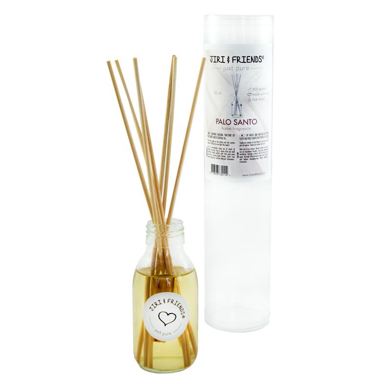 Jiri & Friends home fragrance palo santo stick, natural wood scent, in packaging, used for aroma and ambiance.