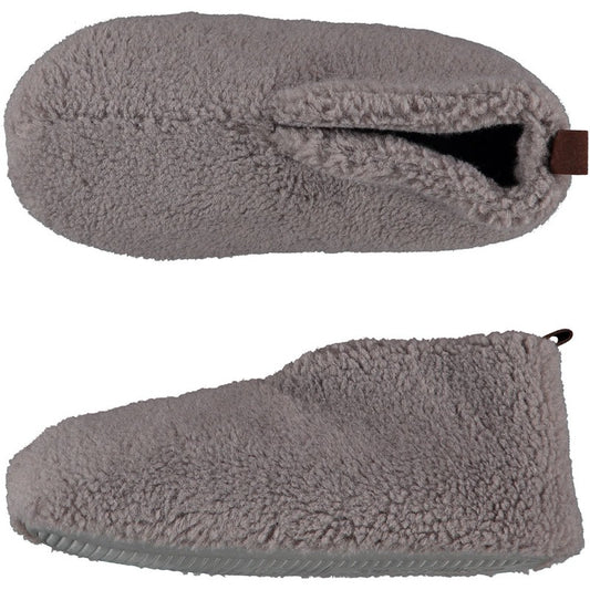 Gray Apollo Slof dames teddy slippers size 39/40, soft and cozy indoor footwear for women.