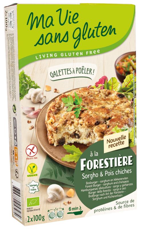 Ma Vie Sans Champignonburger kikkererwt glutenvrij 2x100g bio 2.00 Stuks