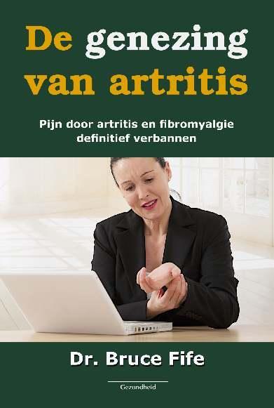 Succesboeken De genezing van artritis book cover showing title and author, focusing on arthritis healing and health topics.