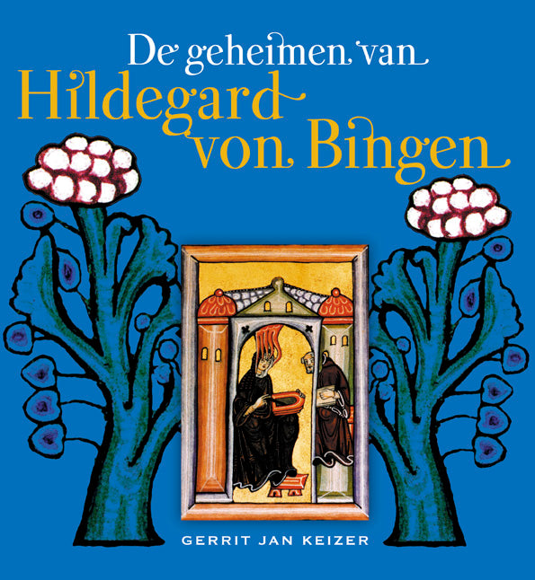 A3 boeken De geheimen van Hildegard von Bingen book cover, featuring title and artwork, in a close-up shot.