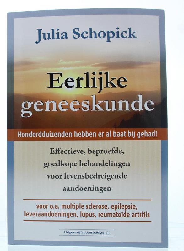 Succesboeken Eerlijke geneeskunde book cover, featuring title and author details, in a natural, close-up view.
