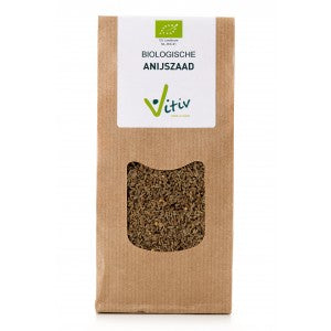 Vitiv bio aniseed in a 100g package, natural herbal spice for cooking and baking.