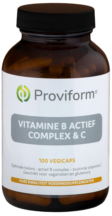 Proviform Vitamine B actief complex & C 100.00 Vegetarische capsules